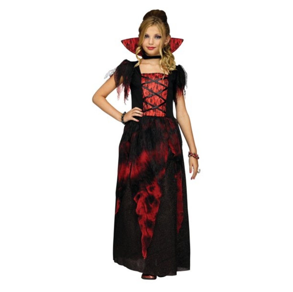 Girl's Vampire Countessa Red and Black Dress Size XL
